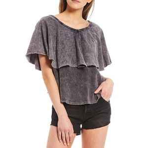 Free People Girl Talk Ruffle Top